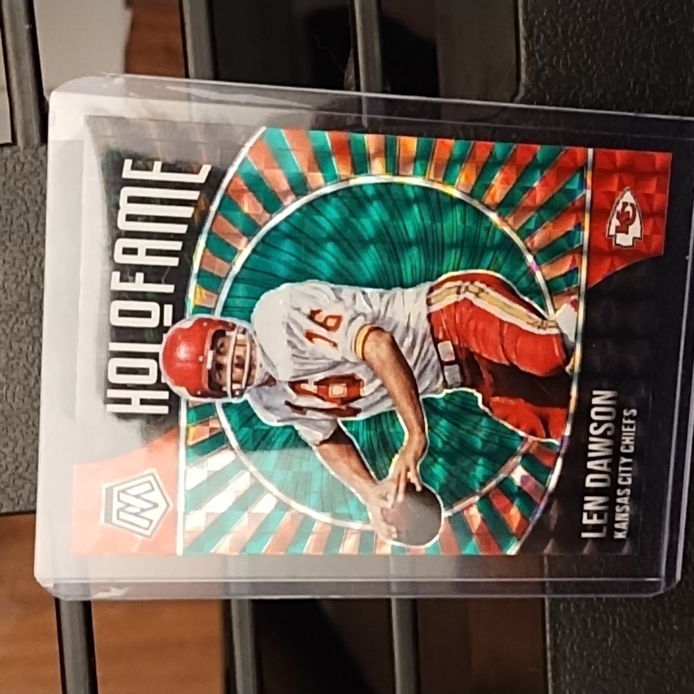 Len Dawson 2021 Mosaic Hall of Fame prizm card